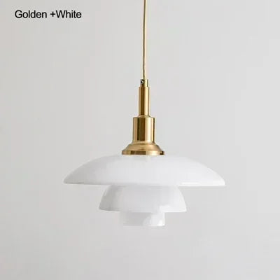 Danish designer decorative glass lampshade pendant light - vue 9 sur 12