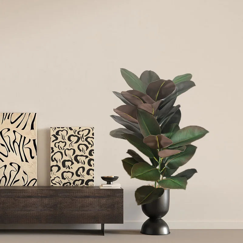 Artificial tropical ficus branches for indoor and outdoor decoration - vue 3 sur 10