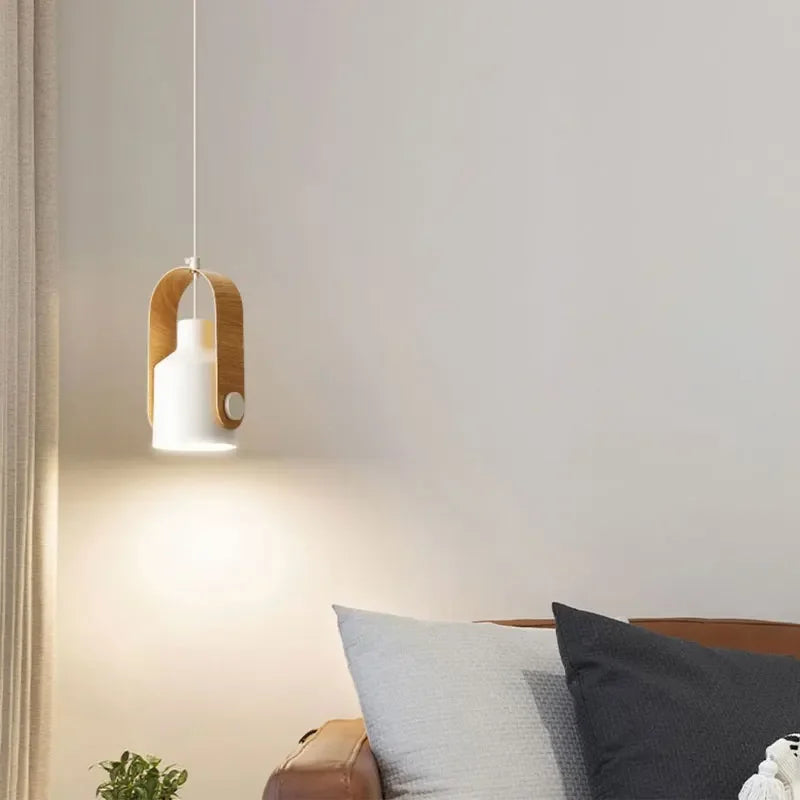 Nordic raw wood chandelier for modern lighting