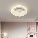 modern LED ceiling light with clouds and bubbles for children's bedrooms