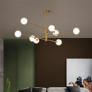 Nordic copper chandelier with creative glass and magic bean design