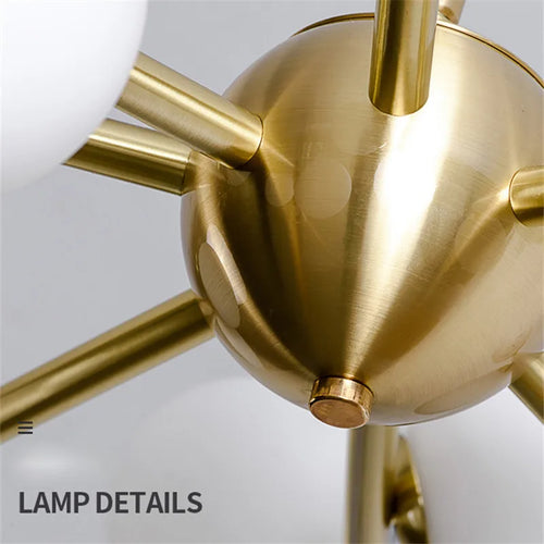 Bauhaus sputnik glass chandelier for modern lighting - vue 7 sur 9