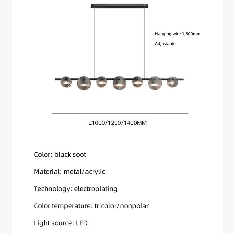 Modern minimalist LED pendant light for artistic interiors - vue 6 sur 9