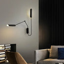 Adjustable industrial wall light with creative arm for reading