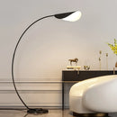 Nordic black parabolic LED floor lamp for bedroom, study and living room
