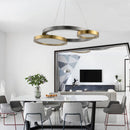 Modern stainless steel LED strip pendant light for interiors