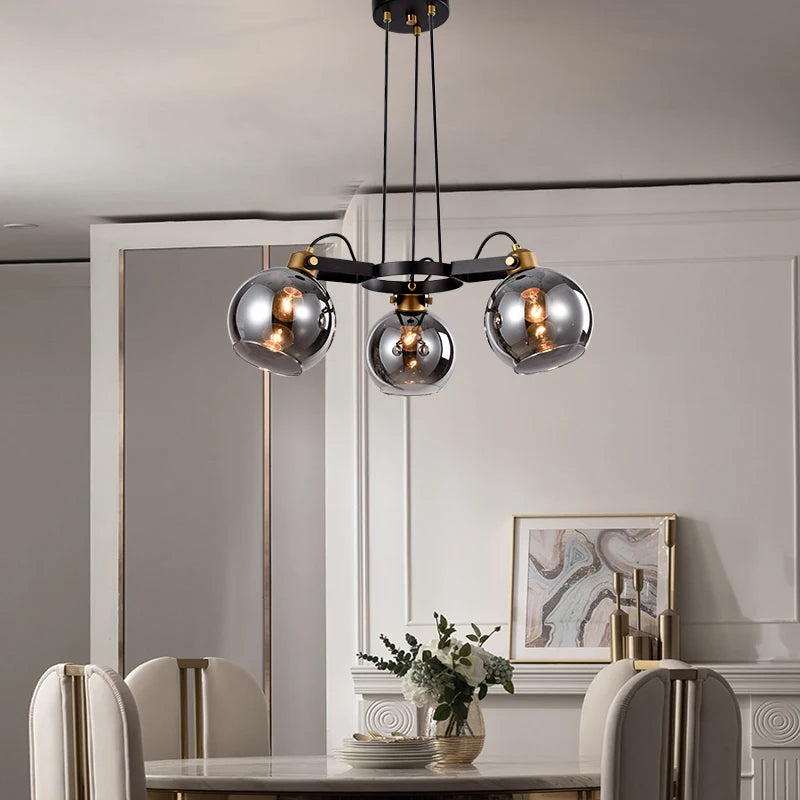 Simple and luxurious Nordic chandelier for indoor lighting - vue 5 sur 8