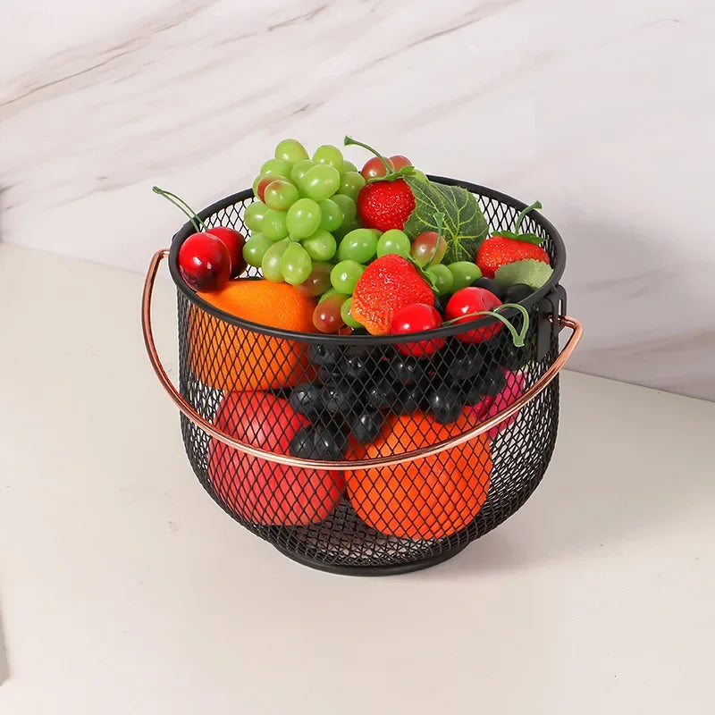 Metal storage basket for craft organisation and miscellaneous items