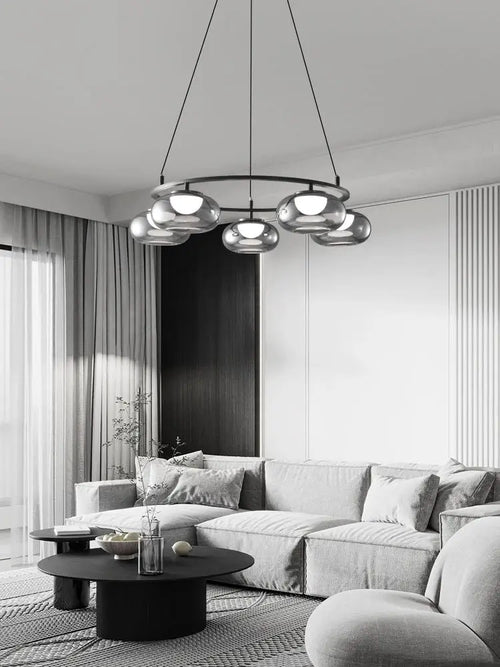 Luxury glass pendant light for modern decor - vue 4 sur 9