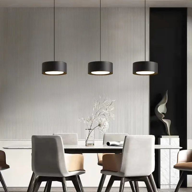 Gold and black LED chandelier with dimming for kitchen and restaurant