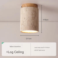 Wabi-sabi LED wall light in natural stone