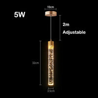 Modern LED crystal chandelier for hotel and creative bar