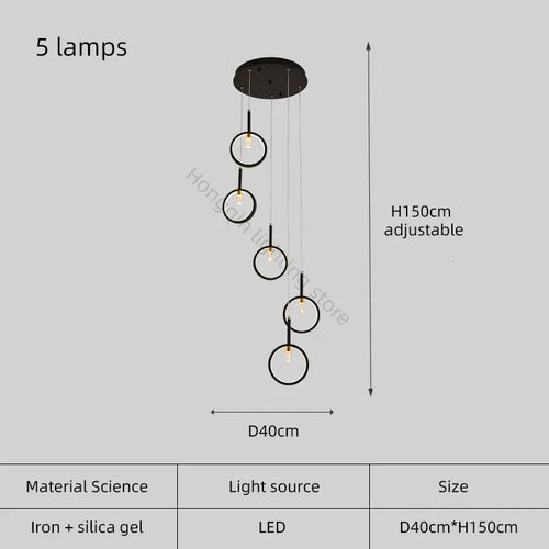 Simple modern trapezoid chandelier for interior decoration - vue 11 sur 12