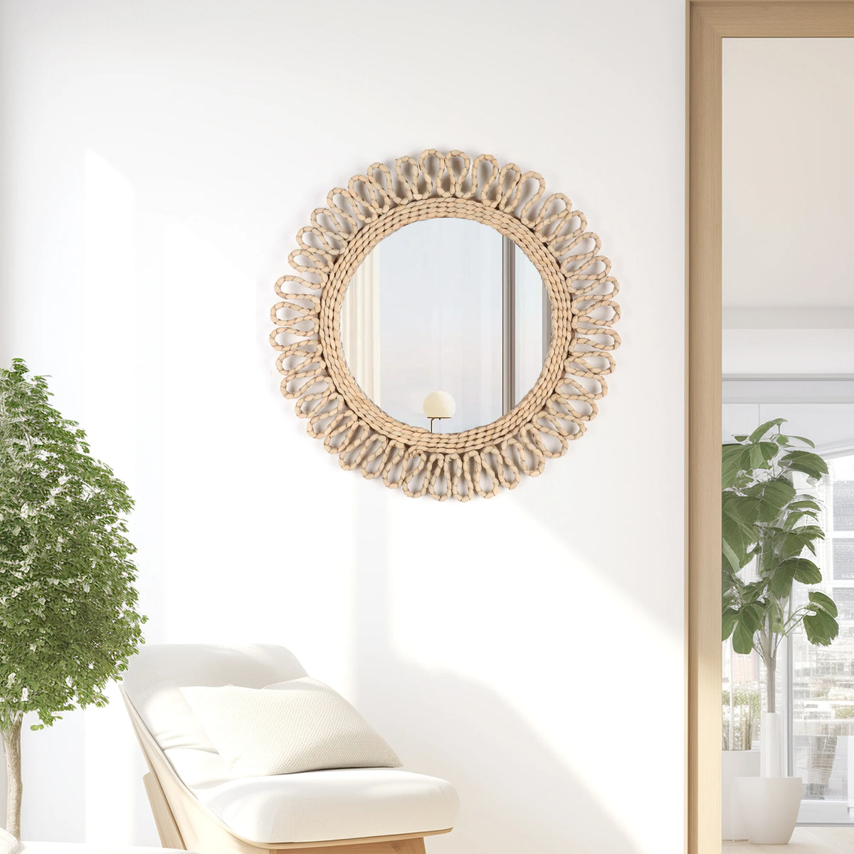 bohemian decorative wall mirror homestay style for interior decoration