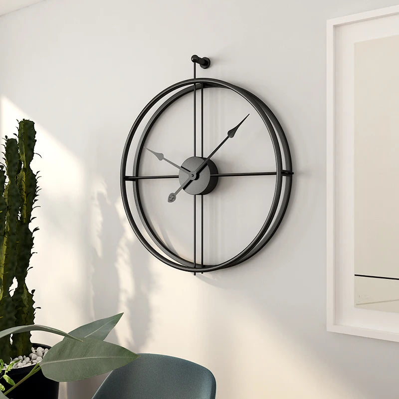 Large Silent Wall Clock, Modern Design Clocks, Home Decor, Office, Hanging Wall Watch, European Style, 55cm - vue 6 sur 8