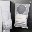 foldable laundry bag with hook for convenient storage
