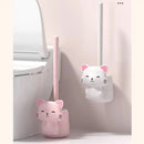 Toilet brush for cleaning squat toilets