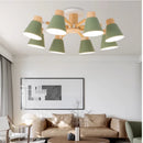 Nordic solid wood chandelier modern lighting for hotel and restaurant