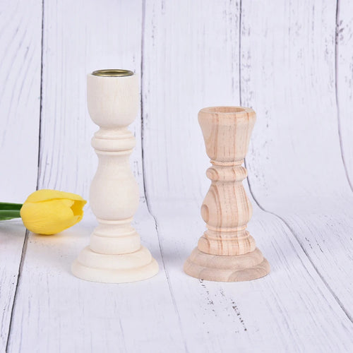 Candlesticks Holderng Decorations, Retro Wood Classic  Weddi candle holders   Holders home decor - vue 3 sur 11