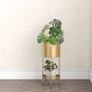 Nordic double-layer iron flower stand for indoor and balcony