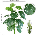 Artificial monstera plant with realistic leaves for indoor decoration