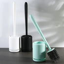 Toilet cleaning brush with wall mount and storage