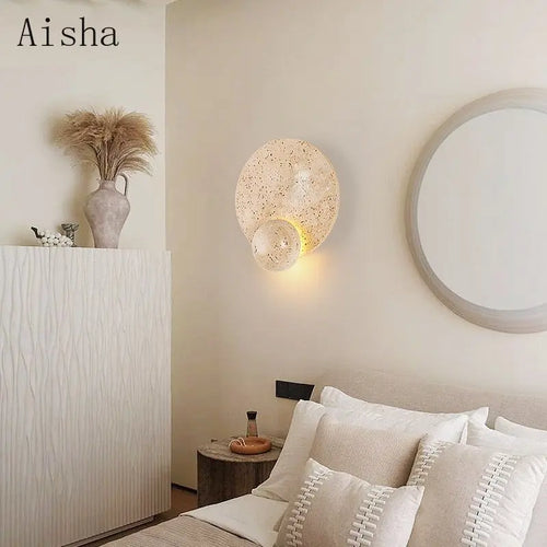 Japanese design stone wall light for interior decoration - vue 4 sur 7