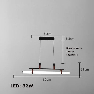 Minimalist LED chandelier trendy 2022 pendant lighting - vue 8 sur 10