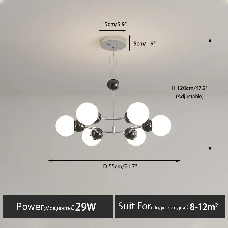 Modern decorative pendant chandelier for the home - vue 13 sur 21