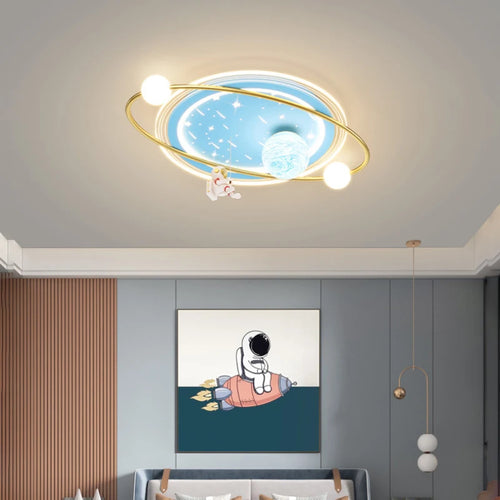 Children's astronaut ceiling light modern creative LED - vue 5 sur 9