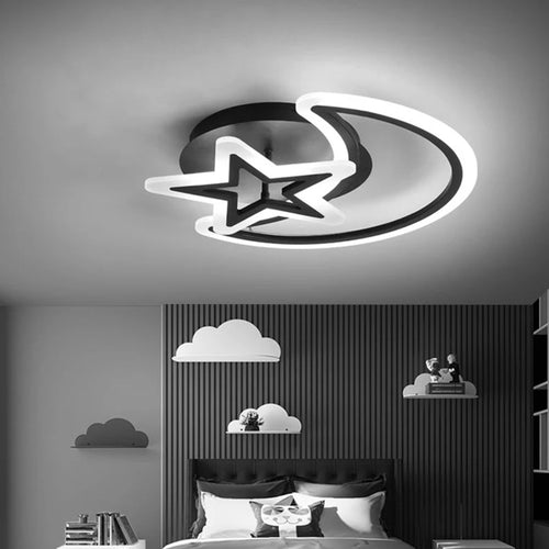 Modern black LED ceiling light - vue 4 sur 11