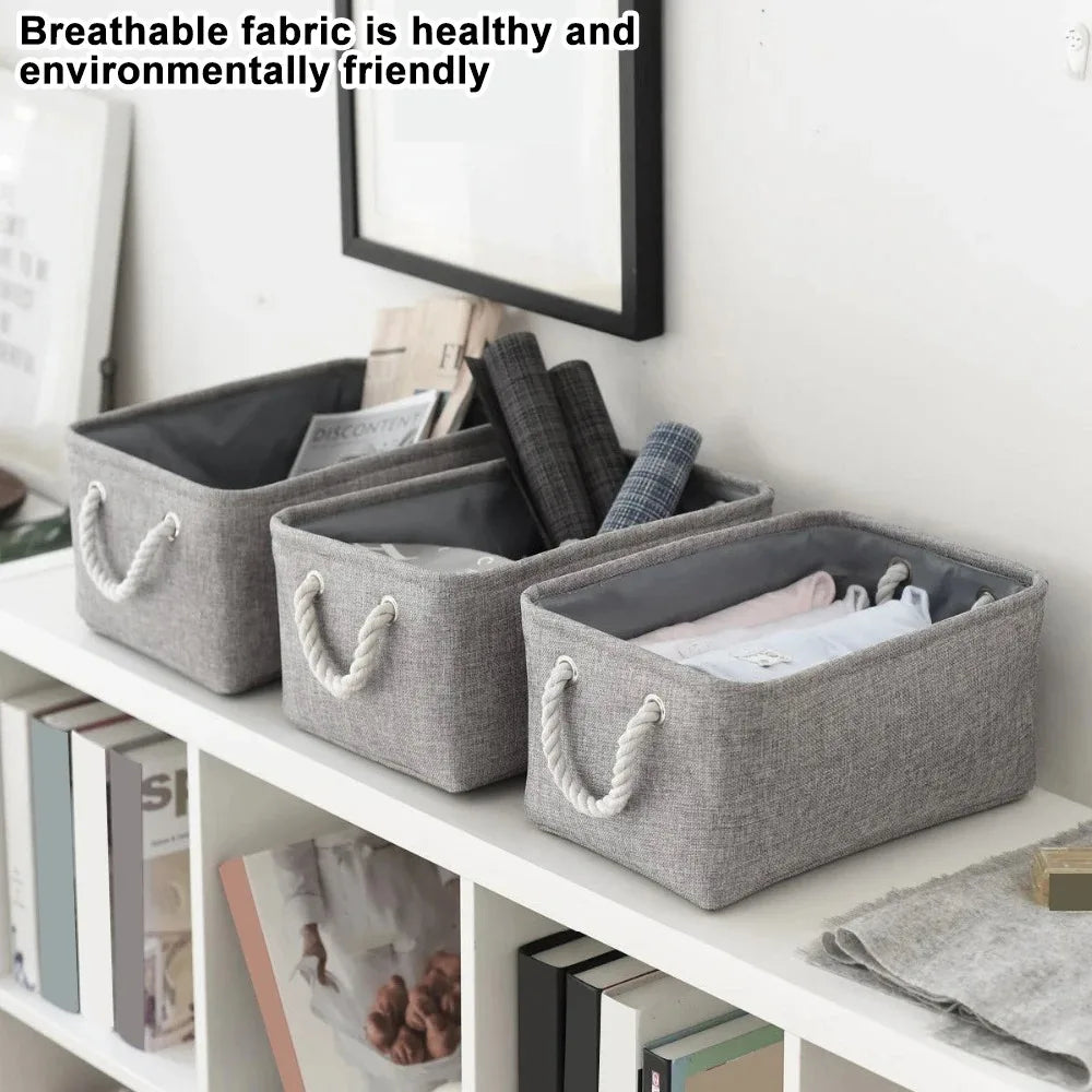 foldable storage basket for clothes and toys - vue 4 sur 10