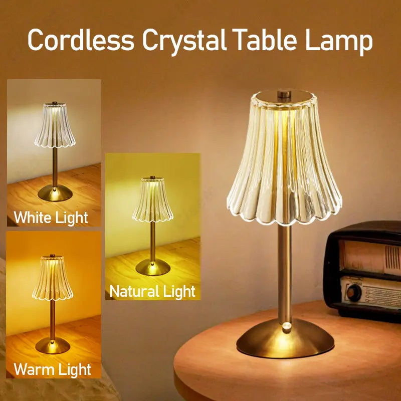 Wireless touch LED table lamp - vue 4 sur 6