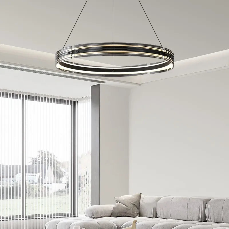 lustre créatif en verre pour un éclairage personnalisé moderne - vue 3 sur 8