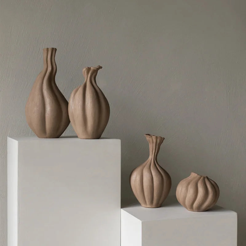 handmade ceramic vase for floral decoration