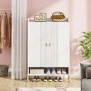 six-tier shoe rack with adjustable shelves