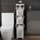 dirty laundry storage basket with practical wheels