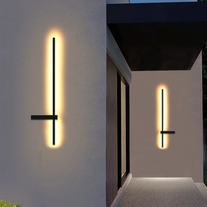 Minimalist LED wall light art deco aluminium - vue 4 sur 16