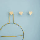 heart shaped brass wall hooks for cute accessories