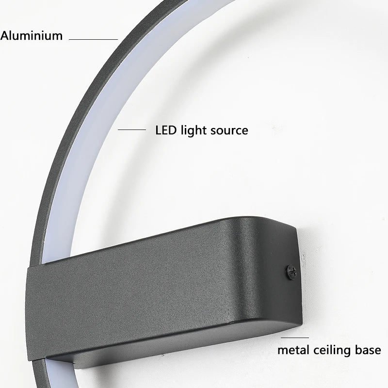 Modern decorative indoor aluminium wall light - vue 5 sur 6