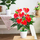 Artificial monstera, palm and anthurium plants for indoor or outdoor decoration