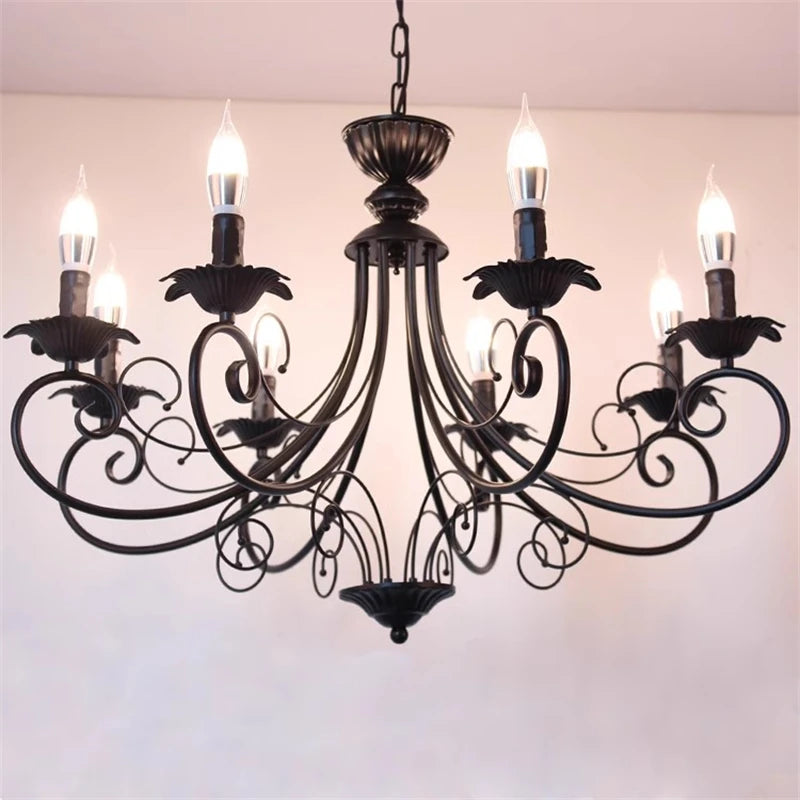 Vintage wrought iron classic chandelier for interior decoration