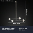 Modern American style crystal chandelier in polished copper
