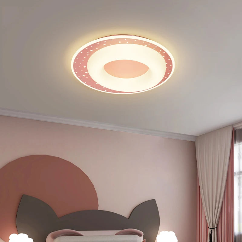 Nordic recessed LED star ceiling light for children - vue 4 sur 8