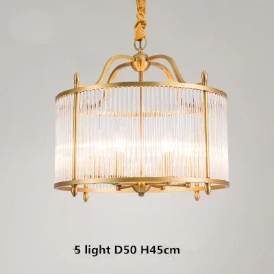 Modern copper chandelier with glass tubes, 2 models available - vue 11 sur 12