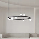Modern adjustable glass chandelier for artistic decor