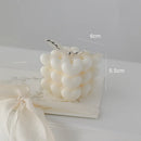 handmade decorative heart cube scented candle in soy wax