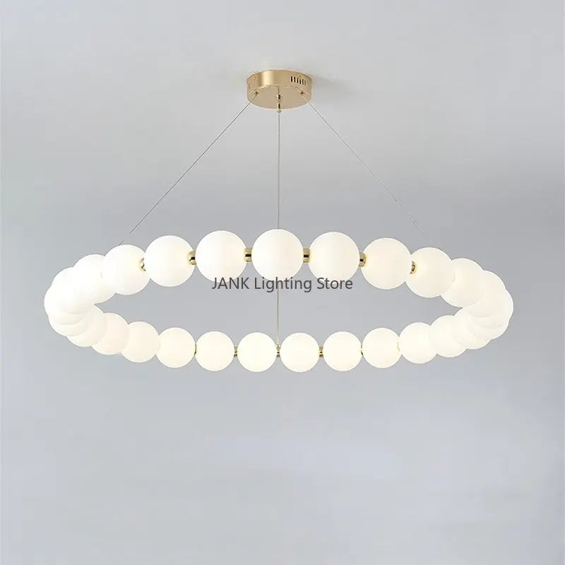 Nordic creative LED magic beans double layer chandelier