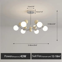 Creative LED chandelier for modern children's room decor