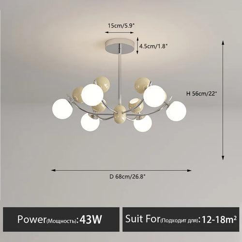 Creative LED chandelier for modern children's room decor